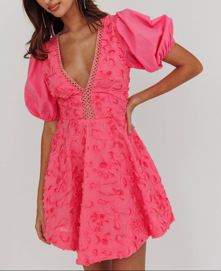 Joanie Puff Sleeve Mini Dress