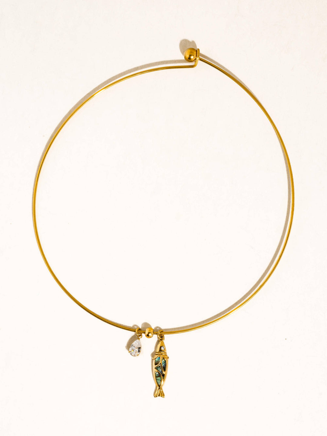 Francine 18K Gold Non-Tarnish Boho Fish Charm Choker