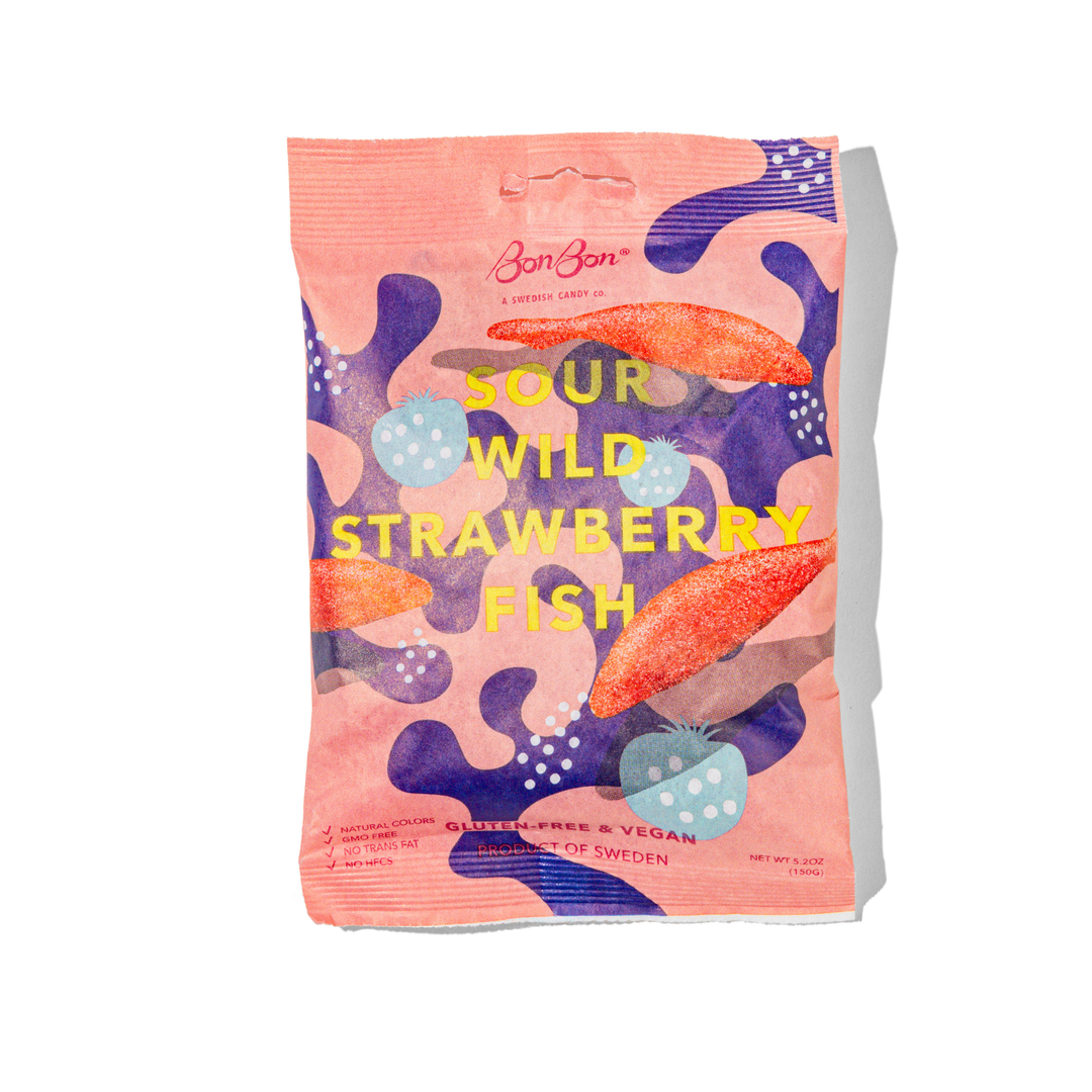 Sour Wild Strawberry Swedish Fish Candy