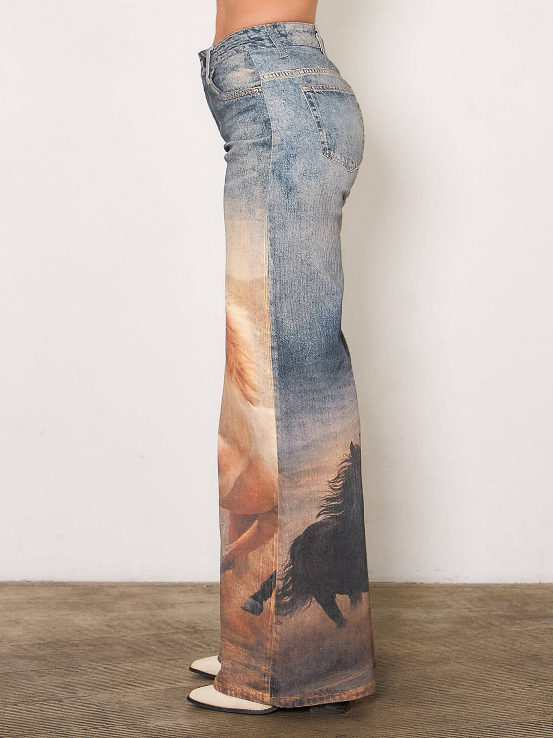 White Horse Wide Leg Jeans