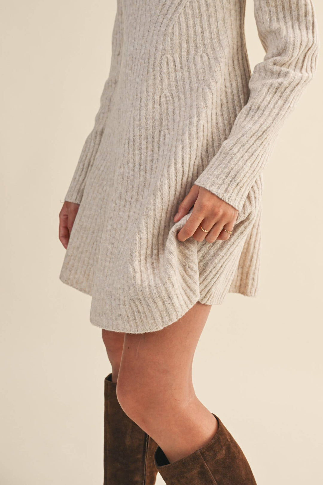 Lane Flared Sweater Mini Dress