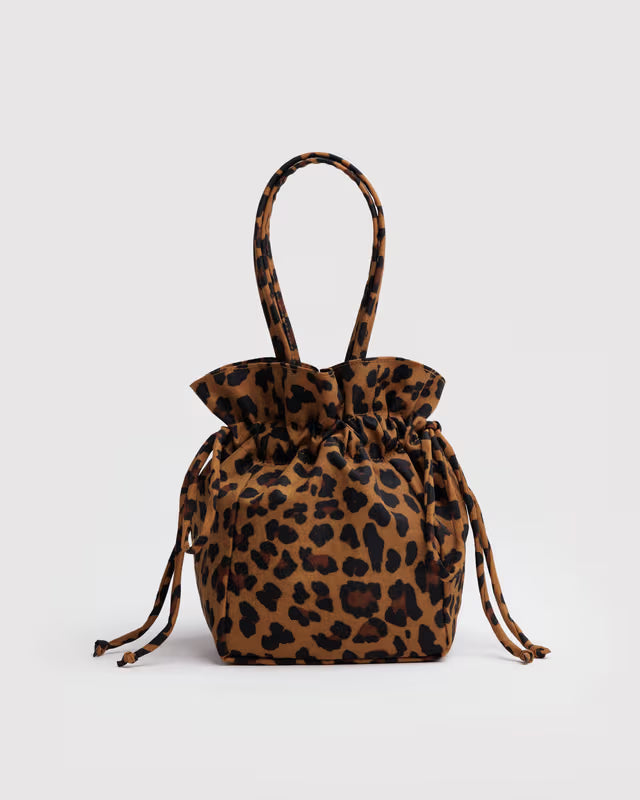 Baggu Nylon Drawstring Bag Leopard