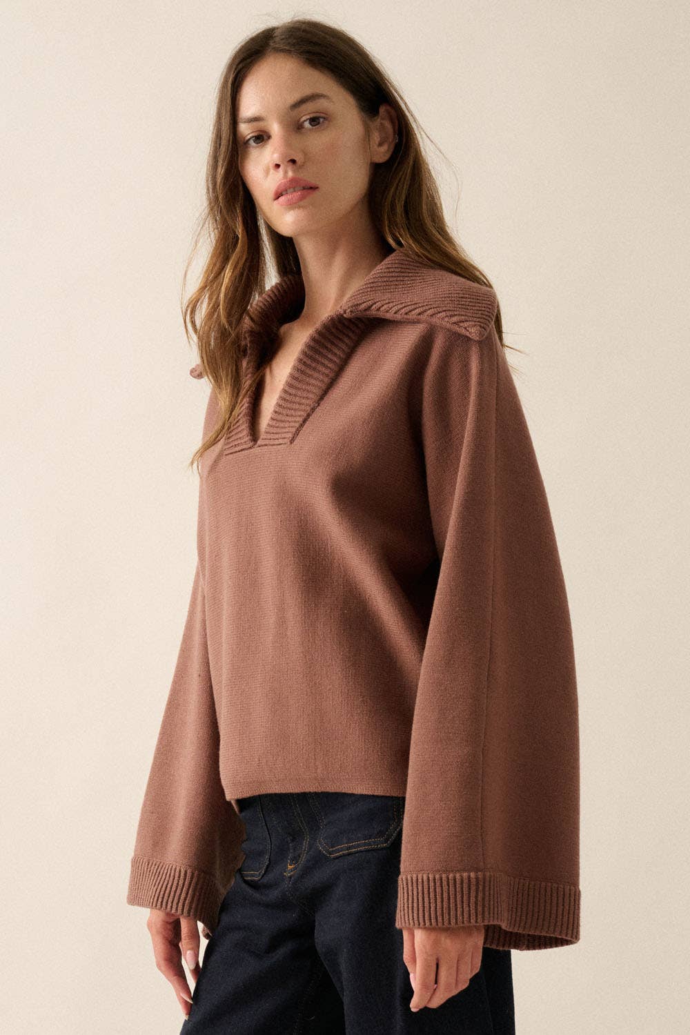 Annika Bell-Sleeve Sweater