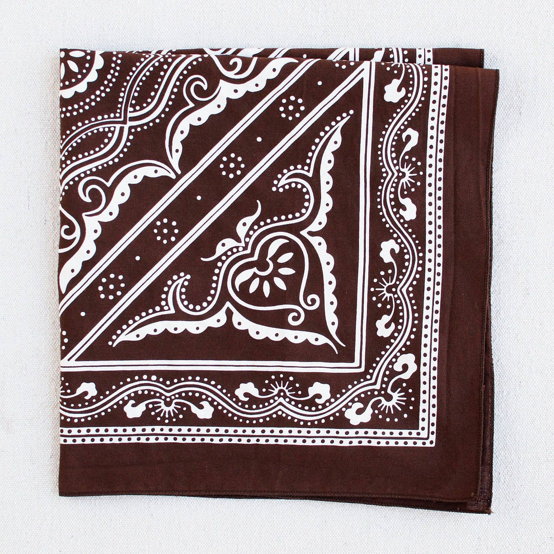 Brown Western Bandana