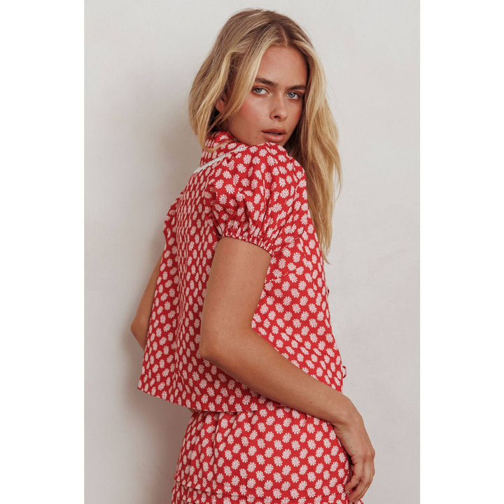 Serena Puff Sleeve Floral Top