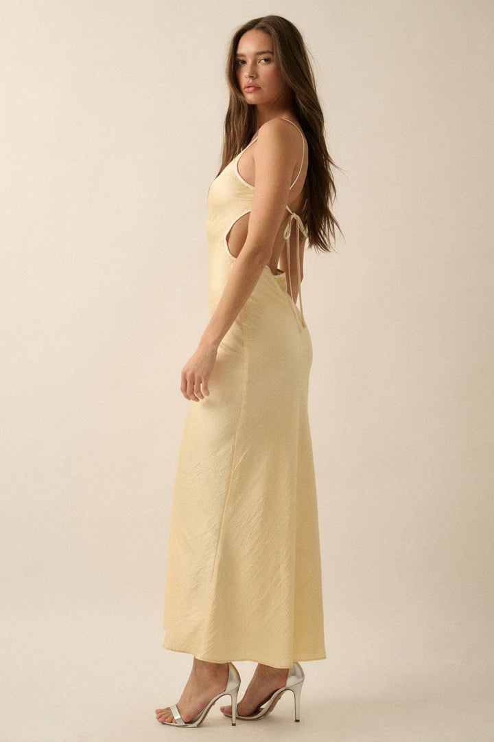 Slay Open-Back Keyhole Maxi Dress