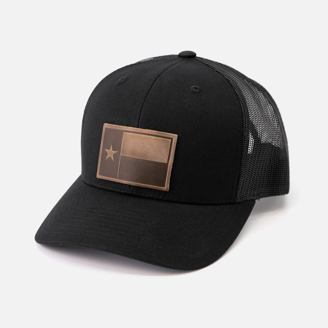 Texas Flag Leather Patch Hat