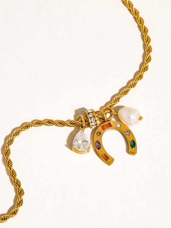 Western Horseshoe Charm Necklace