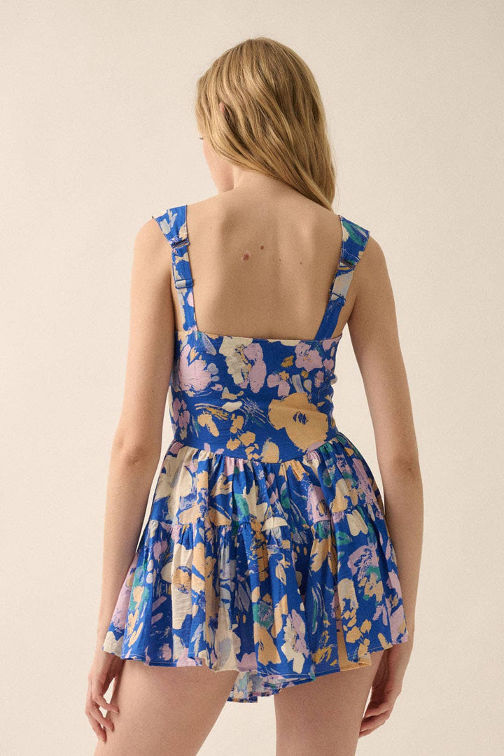 Summer Fest Floral Mini Romper Dress