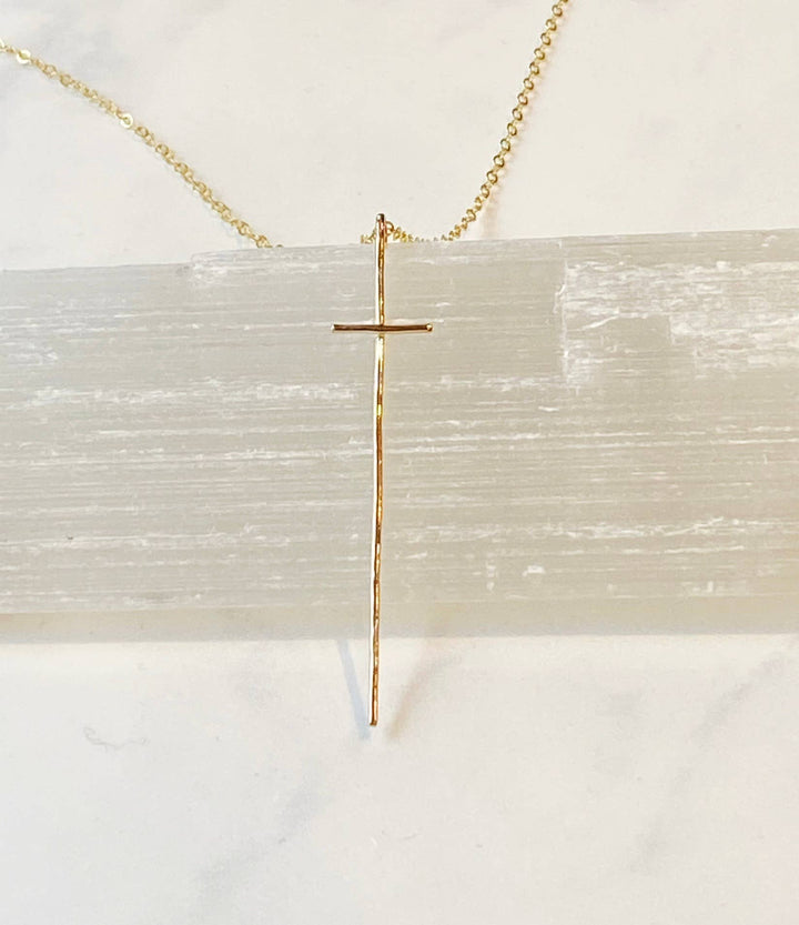 Modern Gold Cross Necklace