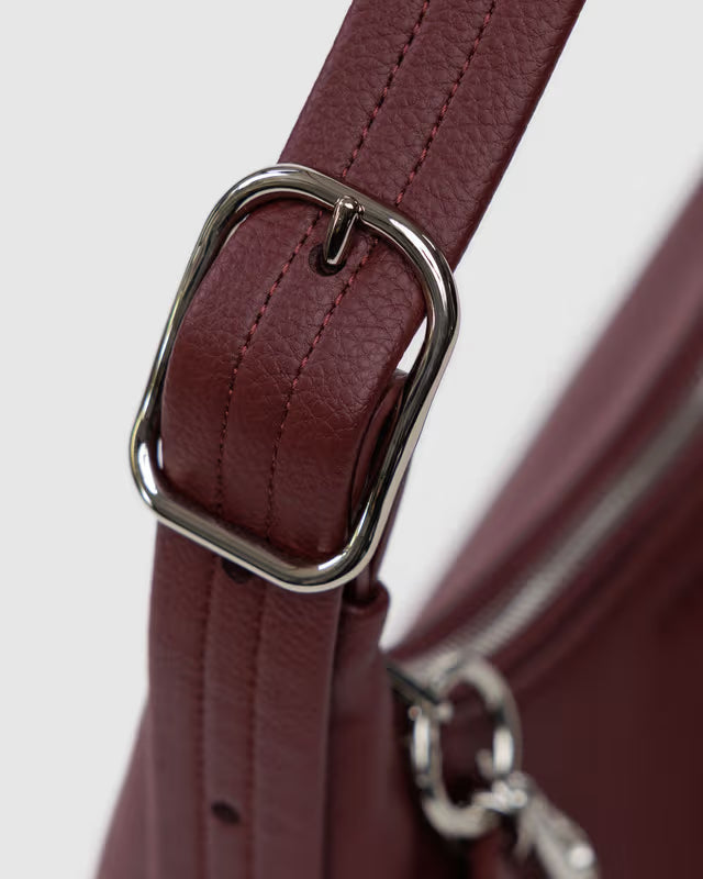 Baggu Mini Mahogany Leather Shoulder Bag