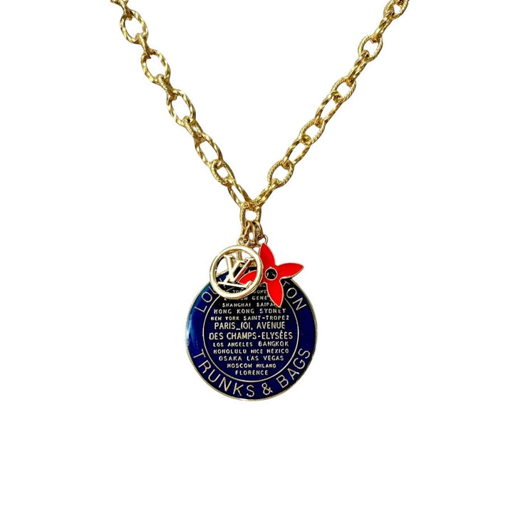 Repurposed LV Vintage Coin Necklace