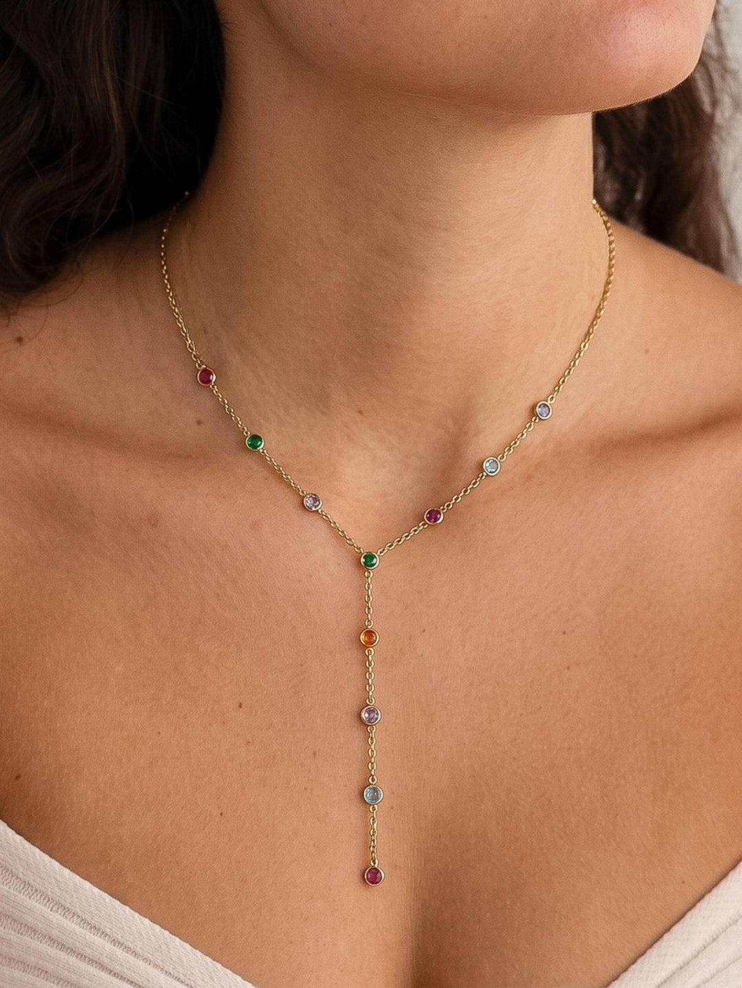 Chenôve Round Beaded Y Necklace