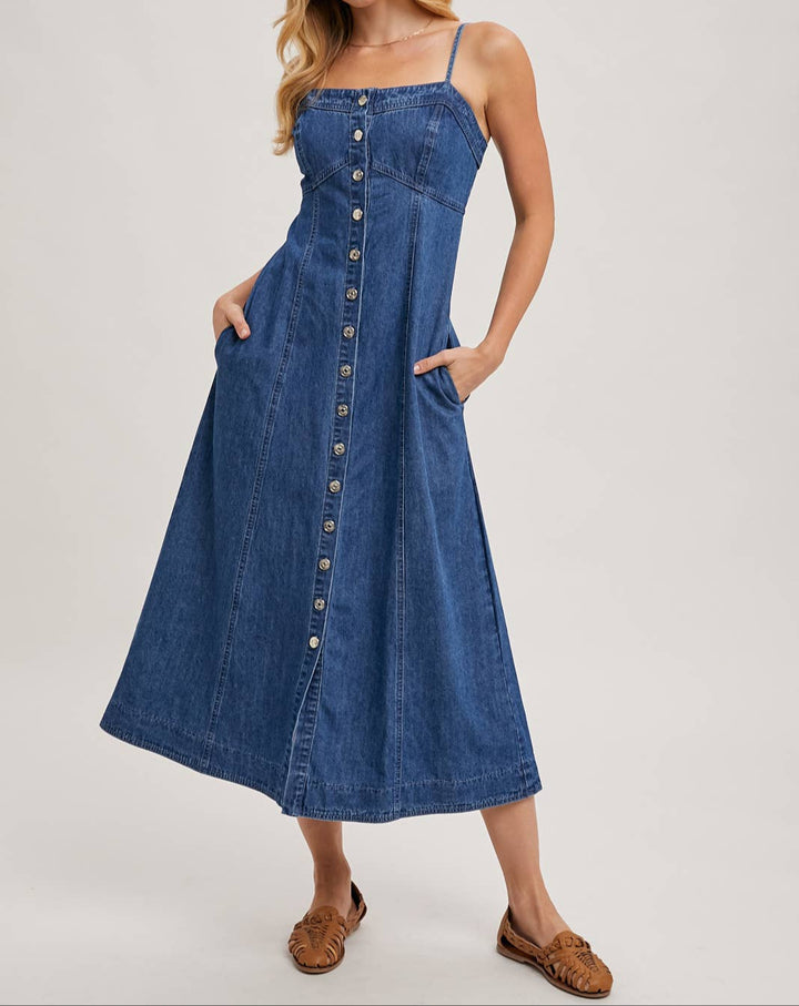 Sabrina Denim Midi Dress