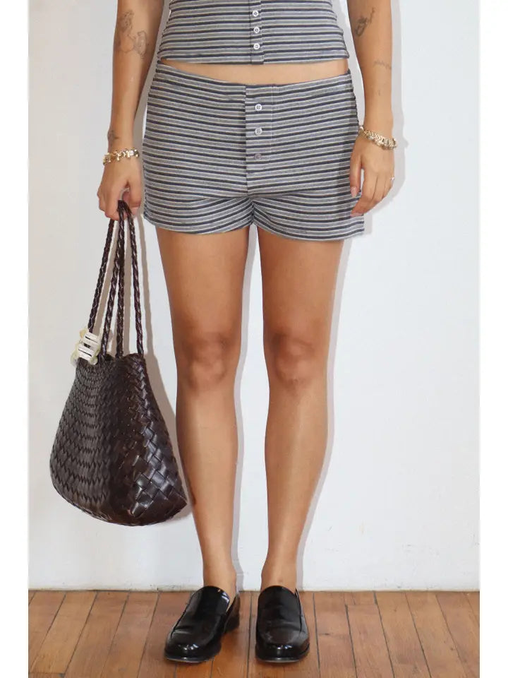 Emi Striped Henley Shorts