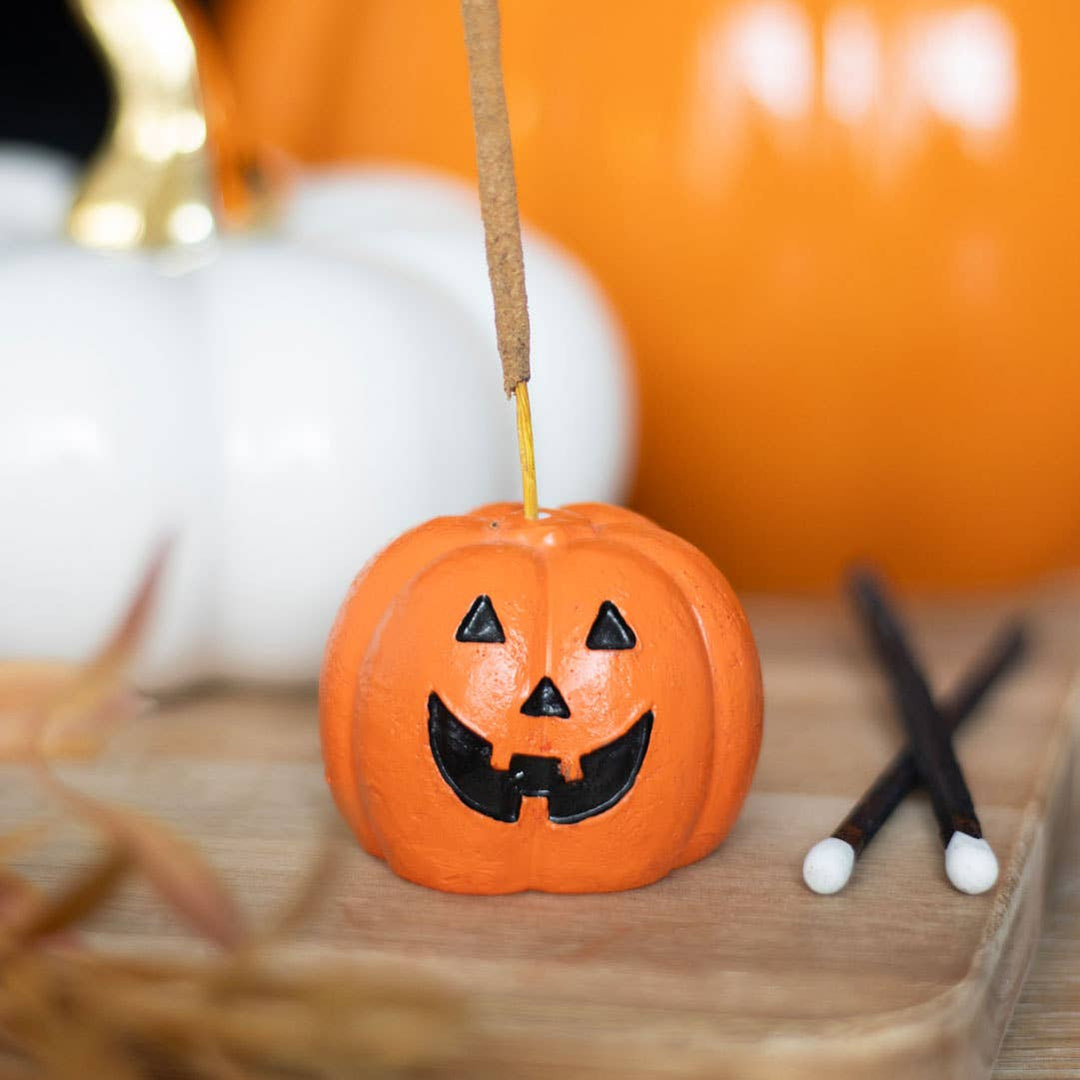 Orange Pumpkin Halloween Incense Stick Holder