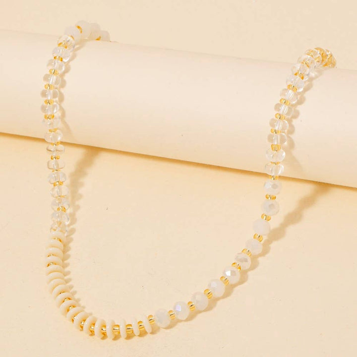 Stone And Glass Beaded Necklace