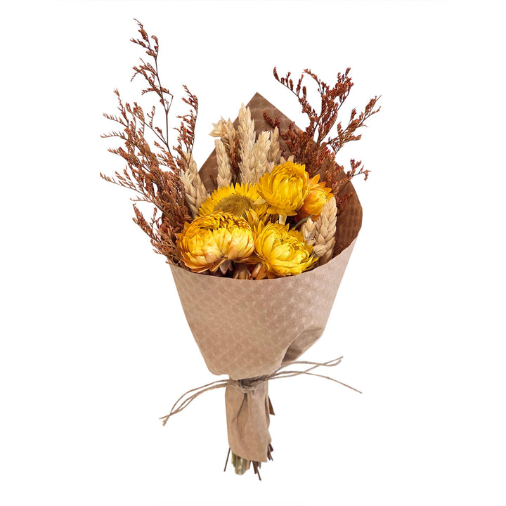 Harvest Wheat and Sundrenched Strawflower Bouquet