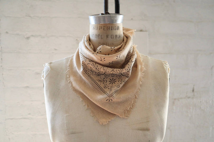 Oatmeal Classic Silk Bandana