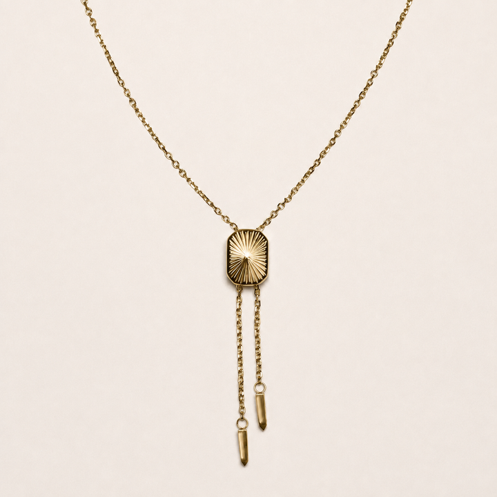 Hayden Bolo Tie Gold Necklace
