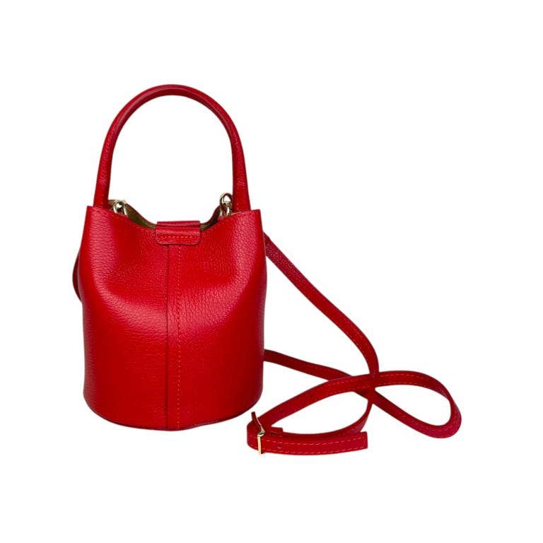 Noemi Italian Leather Bucket Handbag