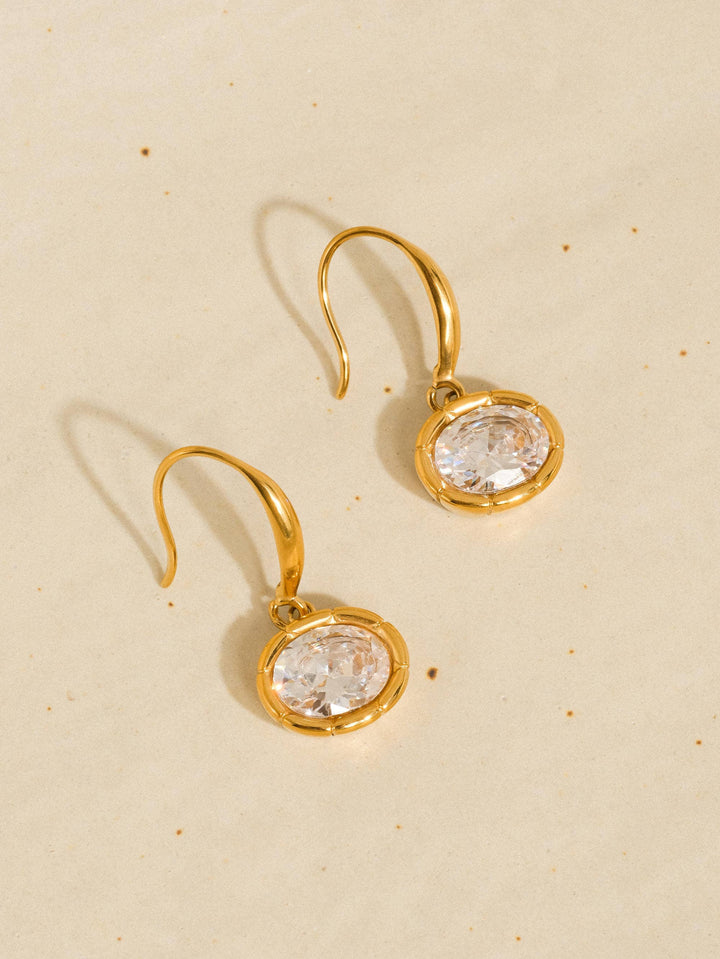 Rebekah Oval CZ Earrings