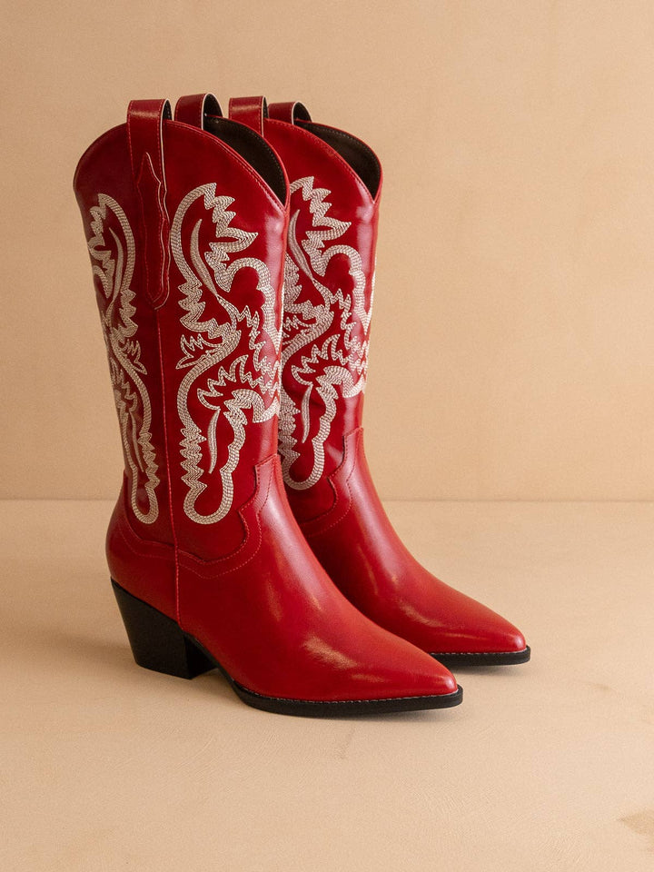Amaya Cherry Classic Western Boot