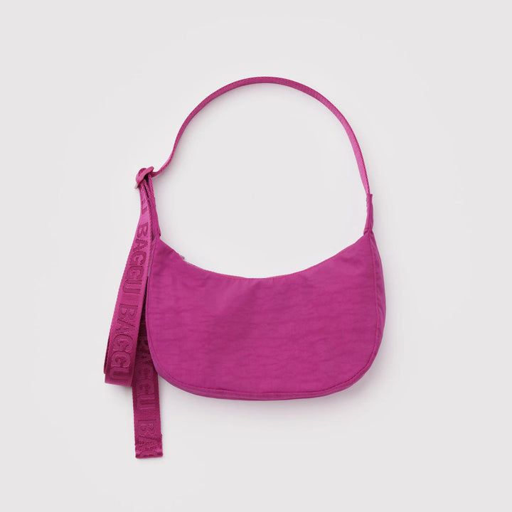 Baggu Small Nylon Crescent Bag - Fuchsia