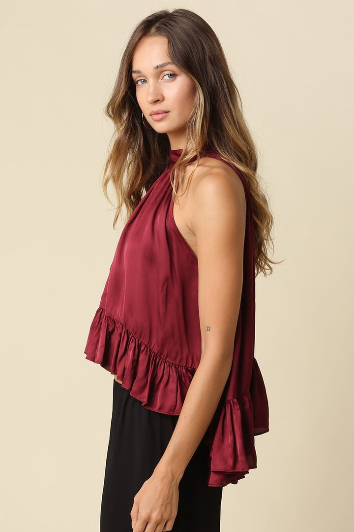 Addison Ruffle Halter Top