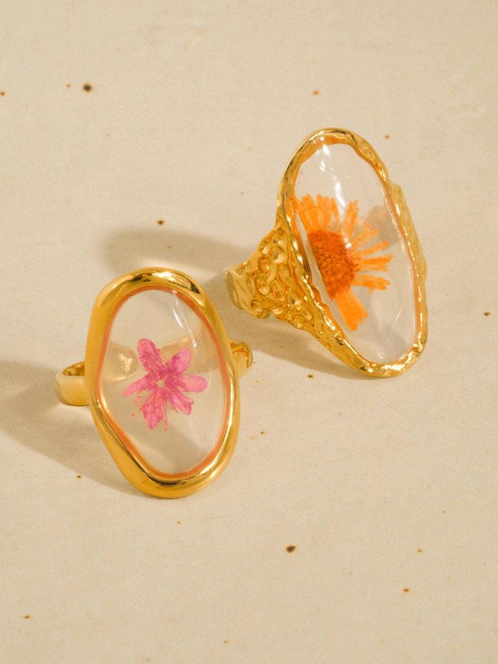 Mesa 18K Gold Non-Tarnish Sunflower Statement Ring