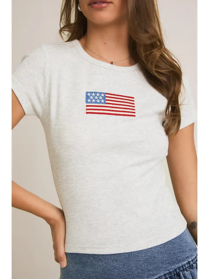 American Flag Short Sleeve Tee