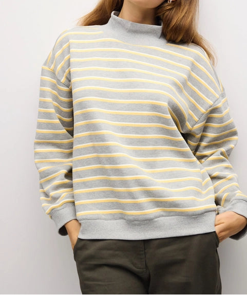 Charlie Striped Mock Neck