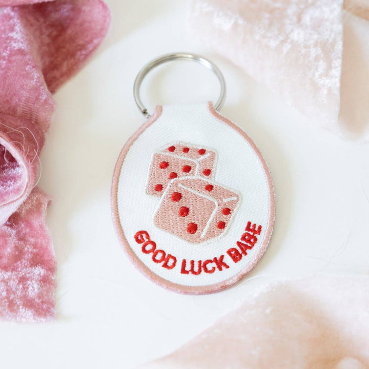 Dice Embroidered Keychain