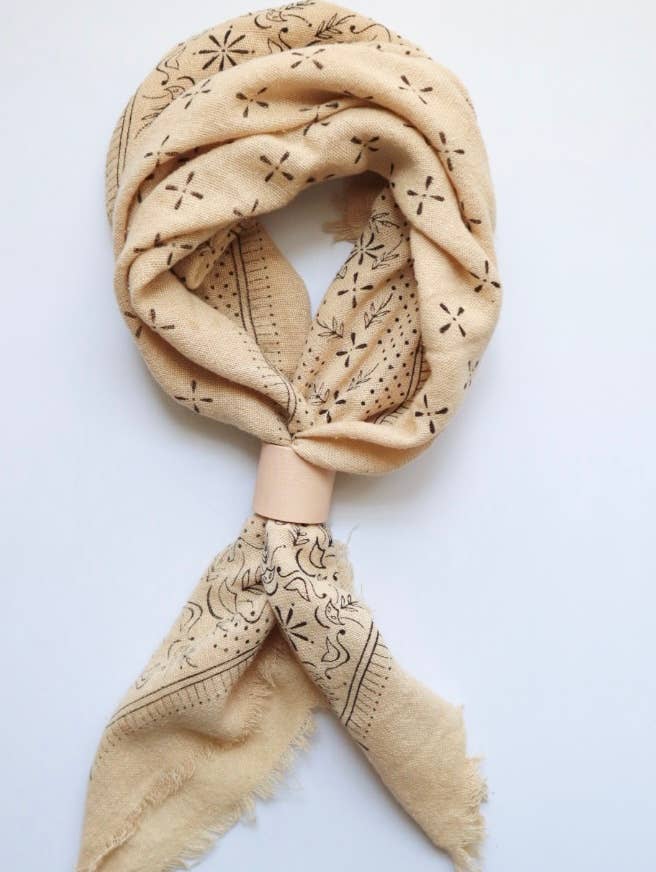 Oatmeal Classic Silk Bandana