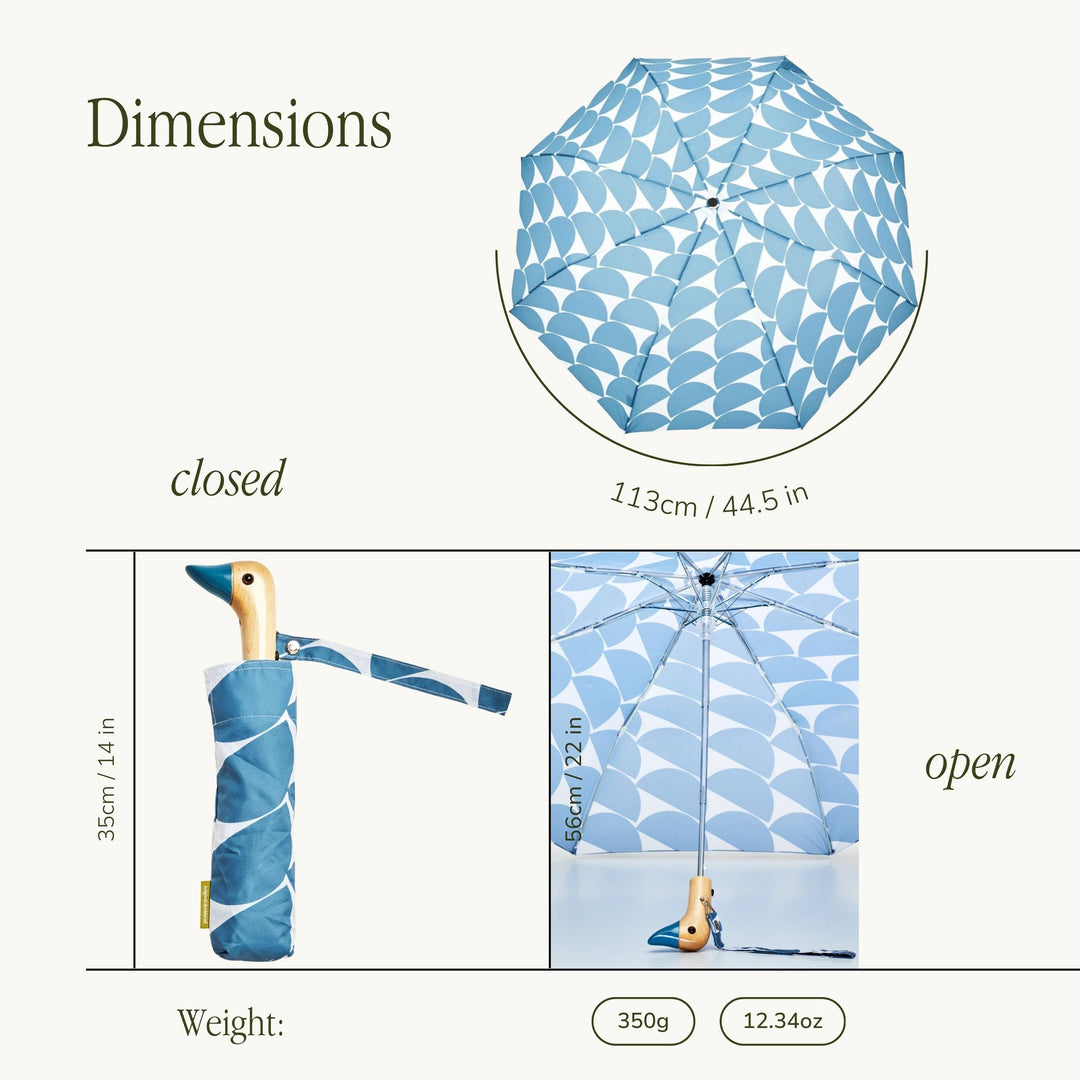 Denim Moon Pattern Duckhead Umbrella