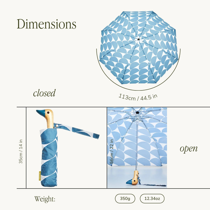 Denim Moon Pattern Duckhead Umbrella