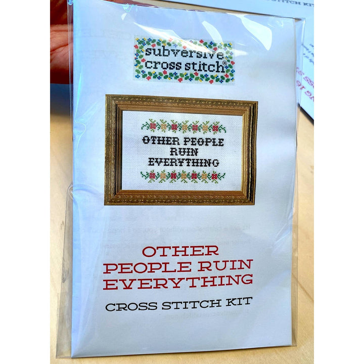 Please Don't Do Coke In The Bathroom Cross Stitch Kit
