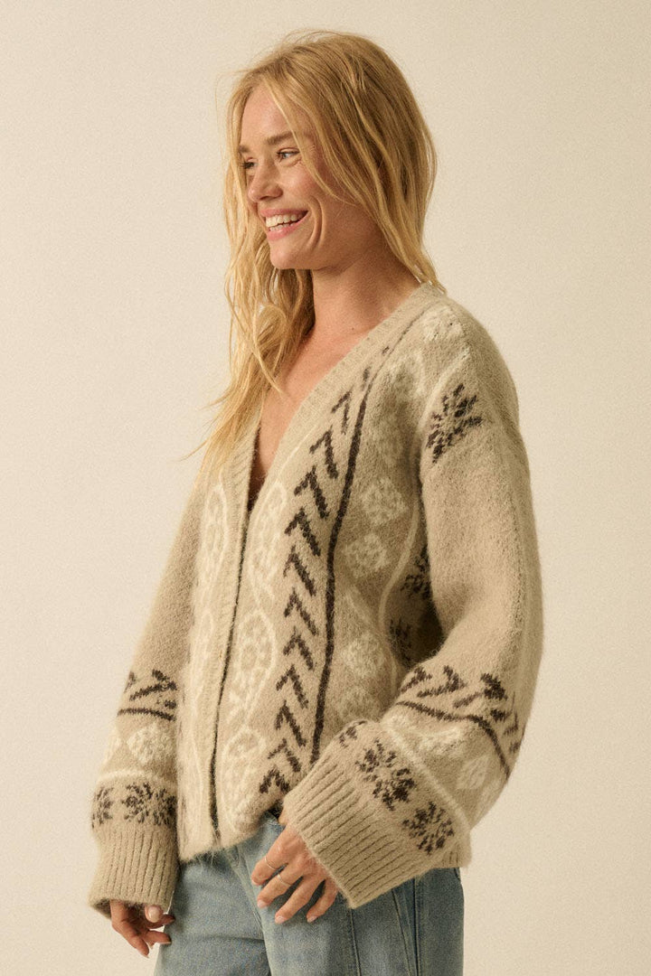 Sid Patterned Jacquard Cardigan
