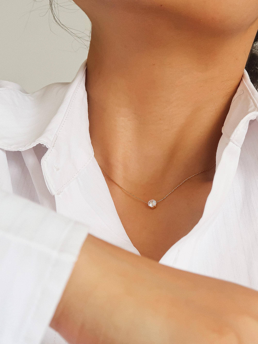 Ciara Round CZ Necklace
