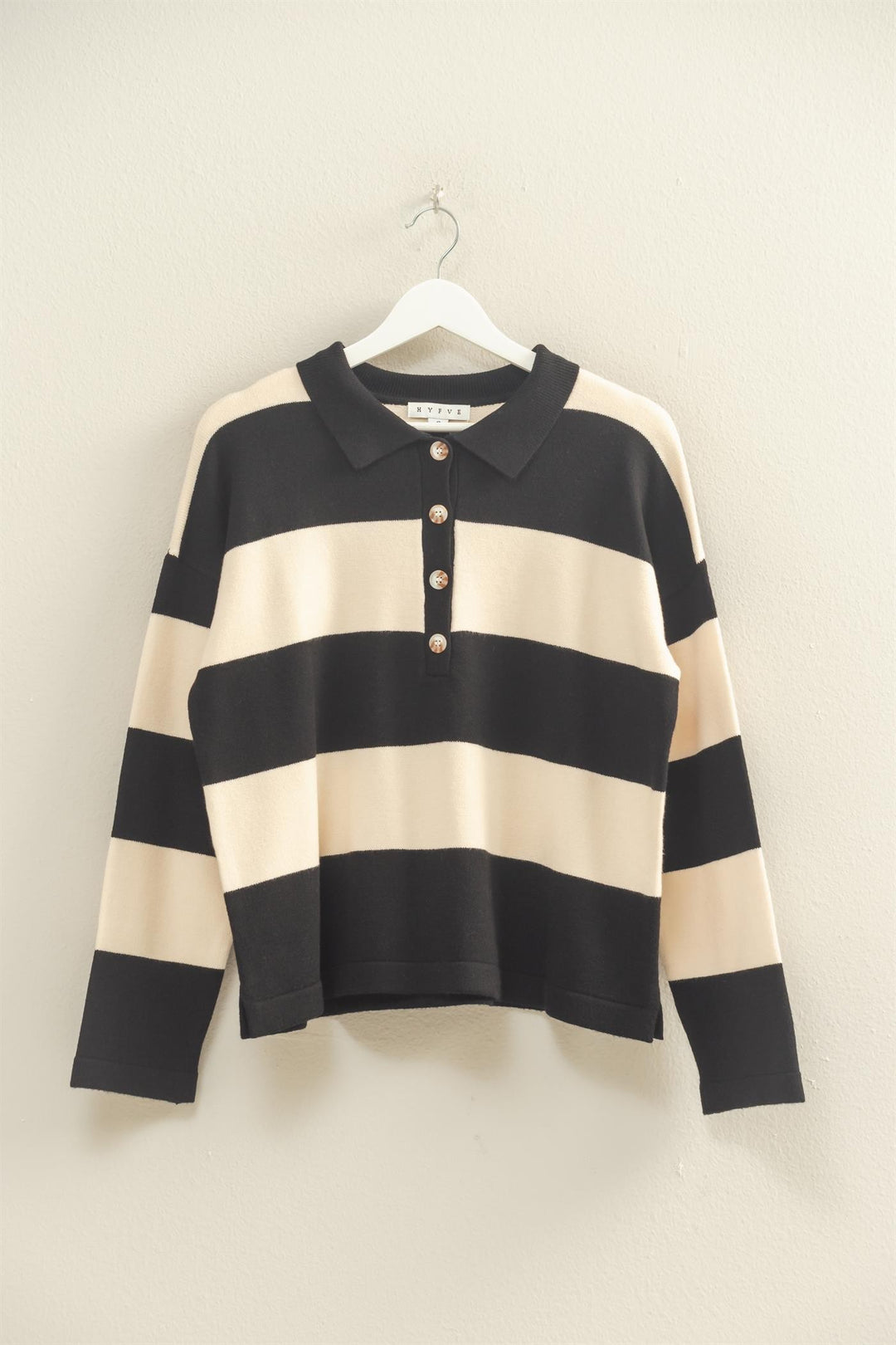 Sophia Striped Polo Sweater
