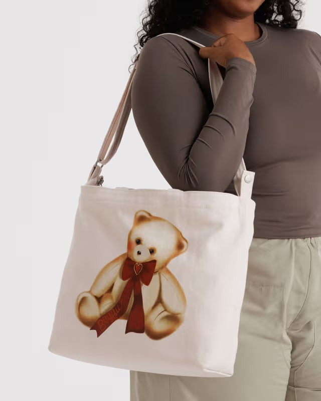 Baggu Horizontal Zip Duck Bag Teddy Bear