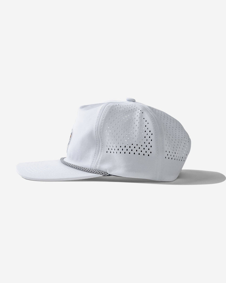 Skull Caddie Performance Rope Hat - White