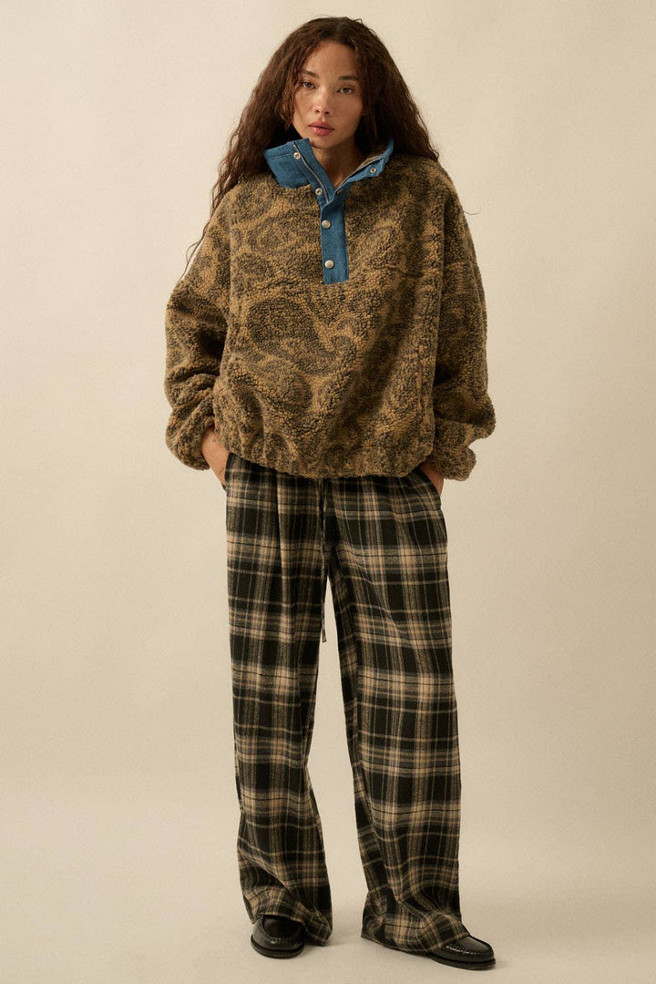 Cassidy Paisley Sherpa Fleece Jacket