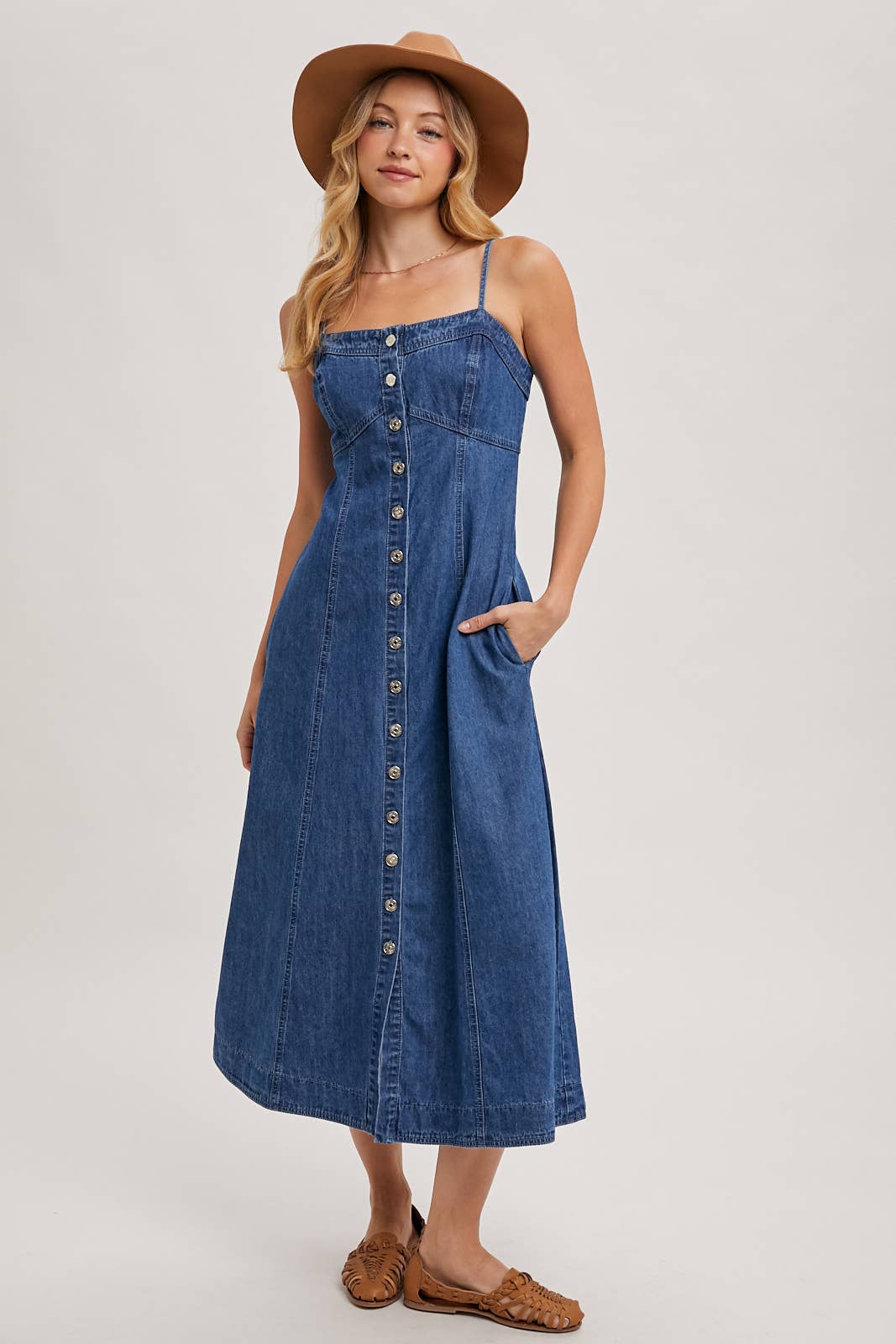 Sabrina Denim Midi Dress