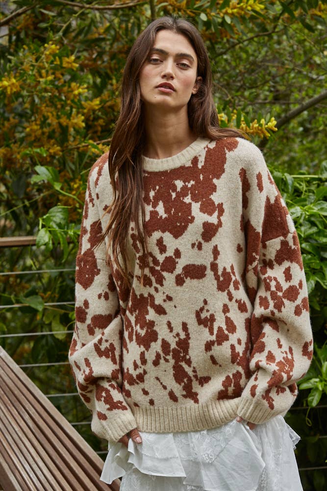 Presley Animal Pattern Sweater