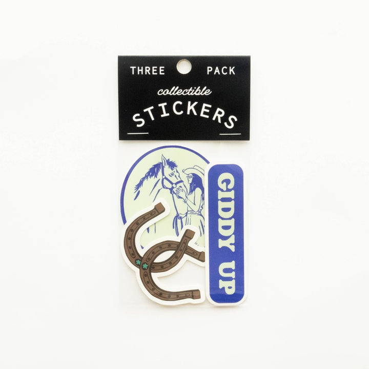 Giddy Up Vinyl Sticker Three-Pack