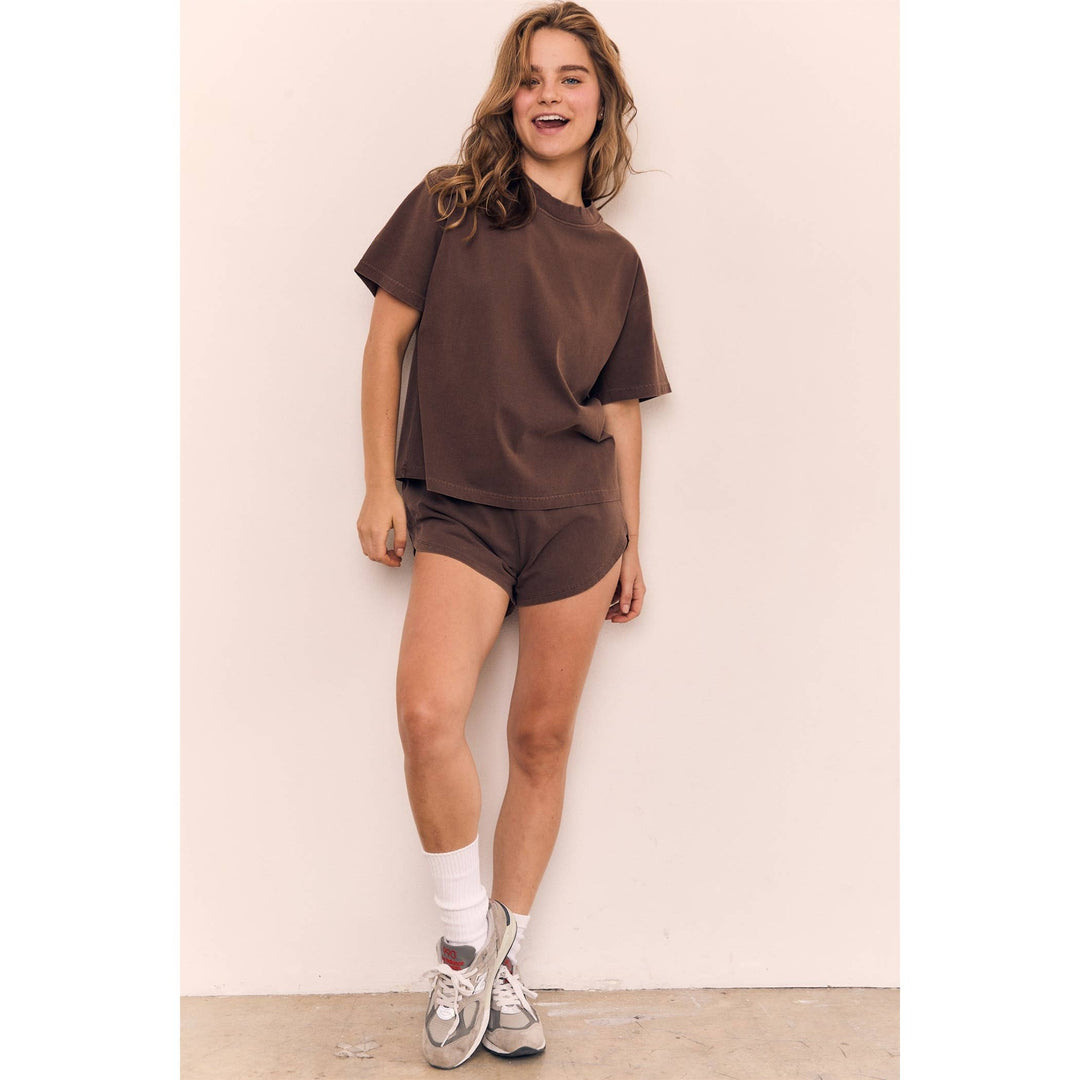 Mineral Washed Blank Cotton Tee