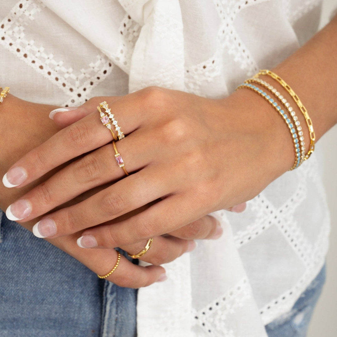 Pink Cushion Ring
