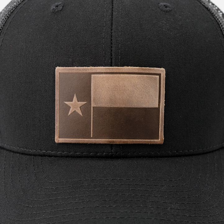 Texas Flag Leather Patch Hat