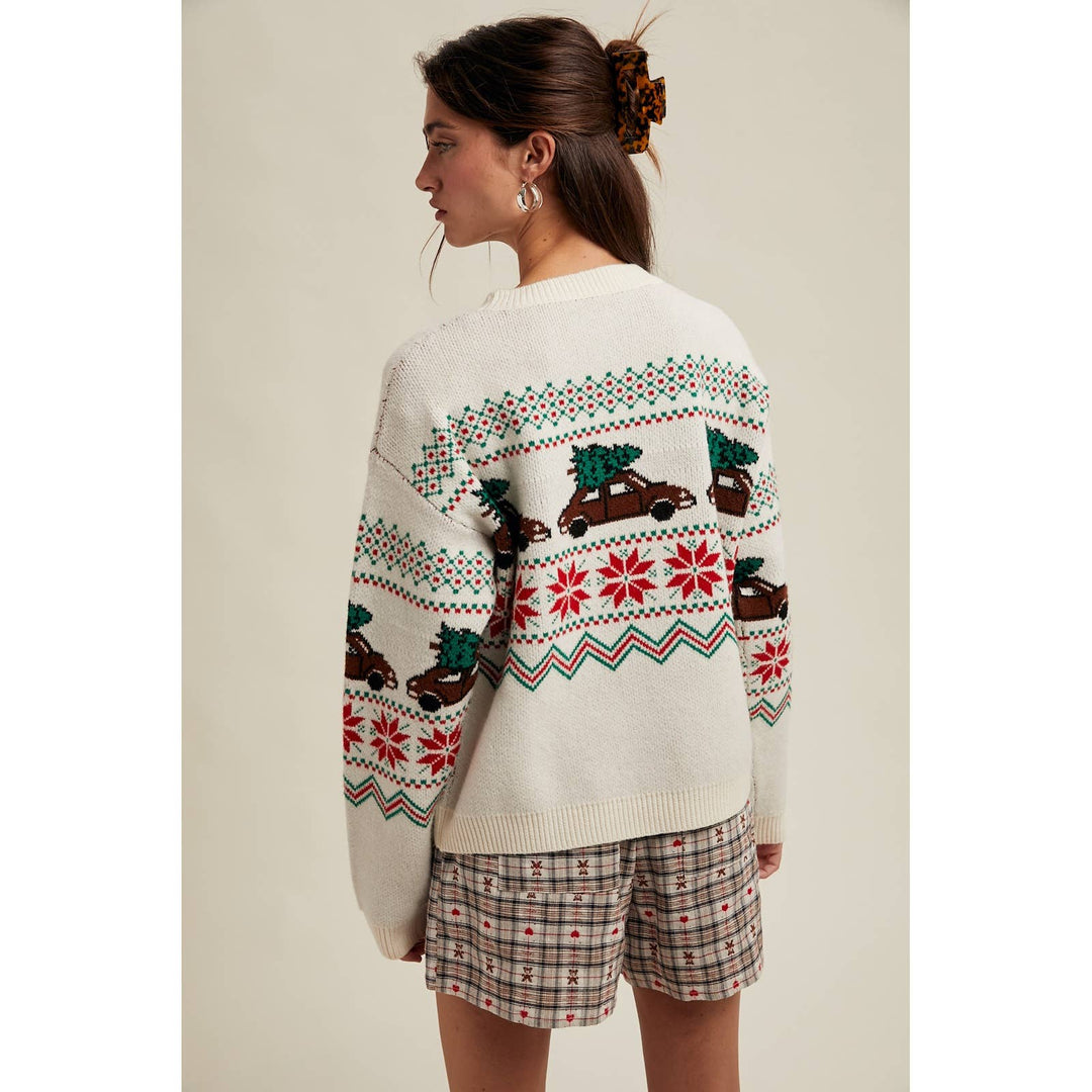 Christmas Tree Car Sweater